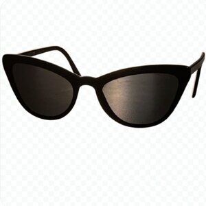 Prada Sunglasses - SPR 01V Black Acetate Cat Eye Sunglasses w/ Case